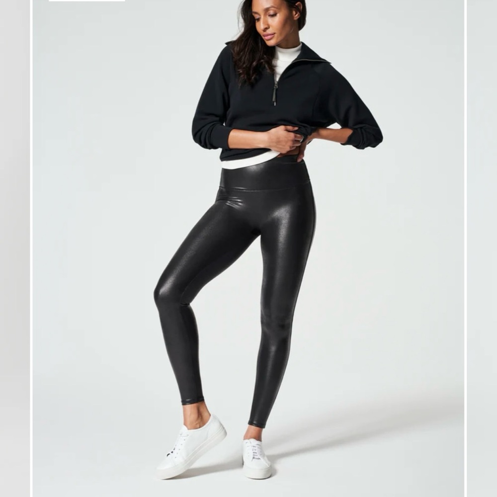 SPANX faux leather Black Leggings.